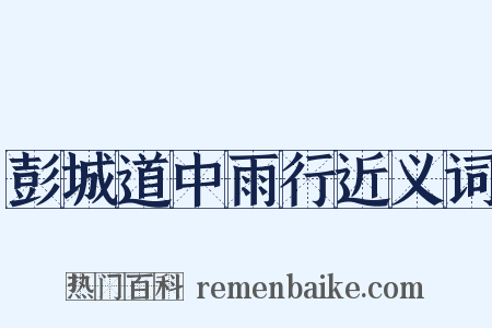 彭城道中雨行近义词是什么意思的图片